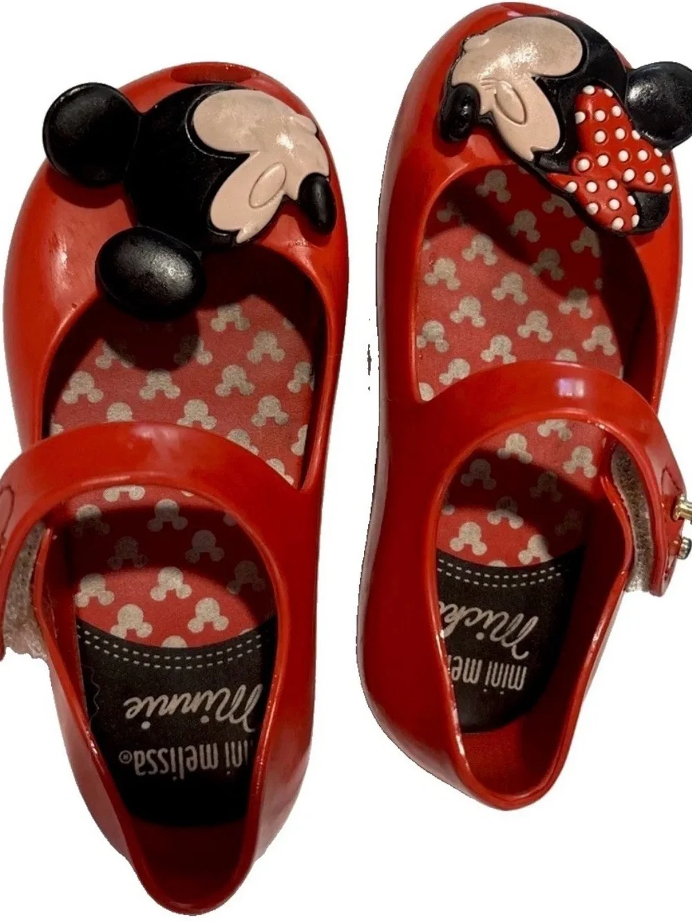 Mini Melissa Red Mickey & Minnie Mary Jane Shoes for Kids